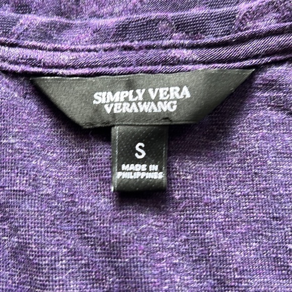 Simply Vera Vera Wang | Floral Jacquard Tank Top in Purple Velvet S - Picture 6 of 10